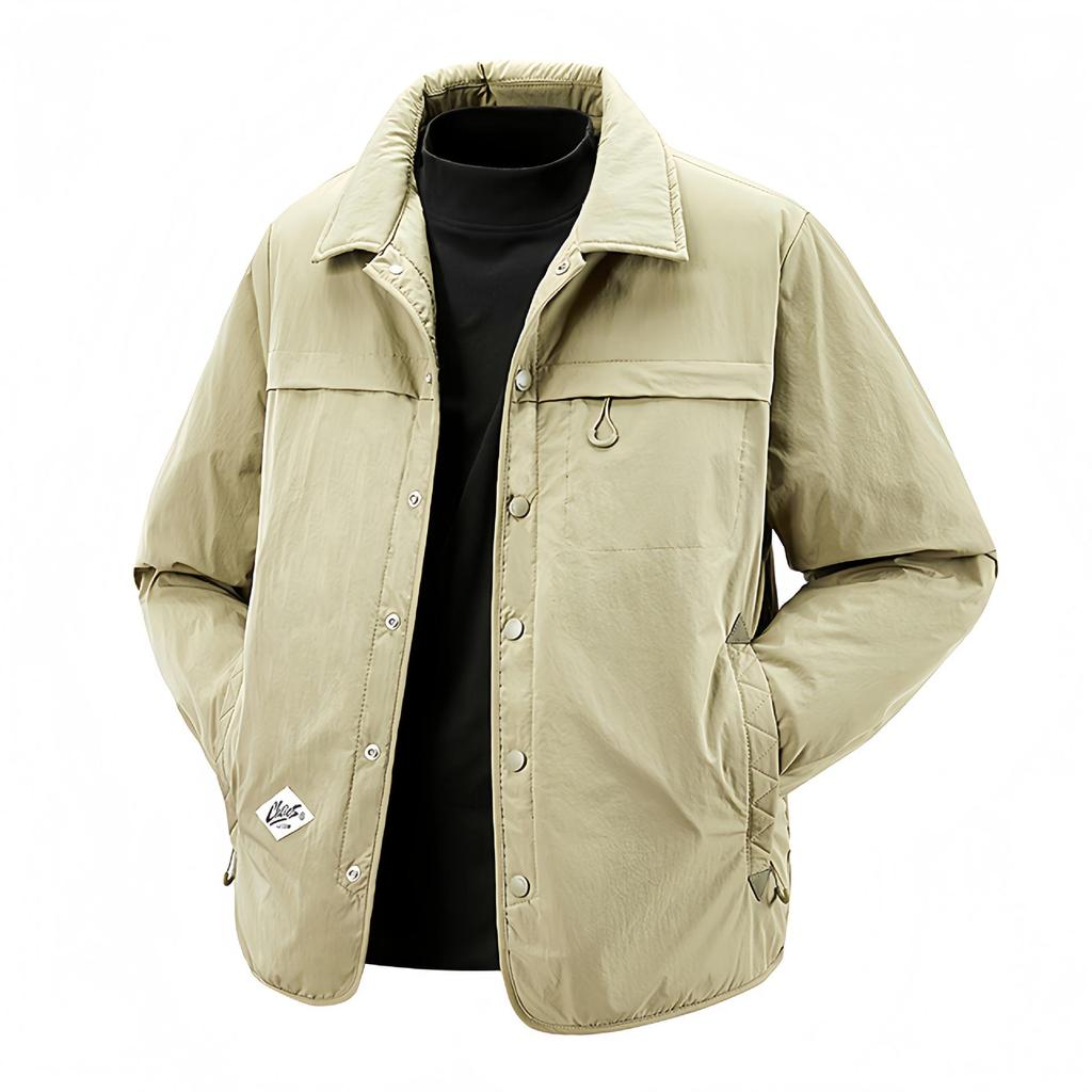 Men's Cross-Border Down Feather Jacket: 50% Down, Lapel, Short, Trendy Winter Workwear