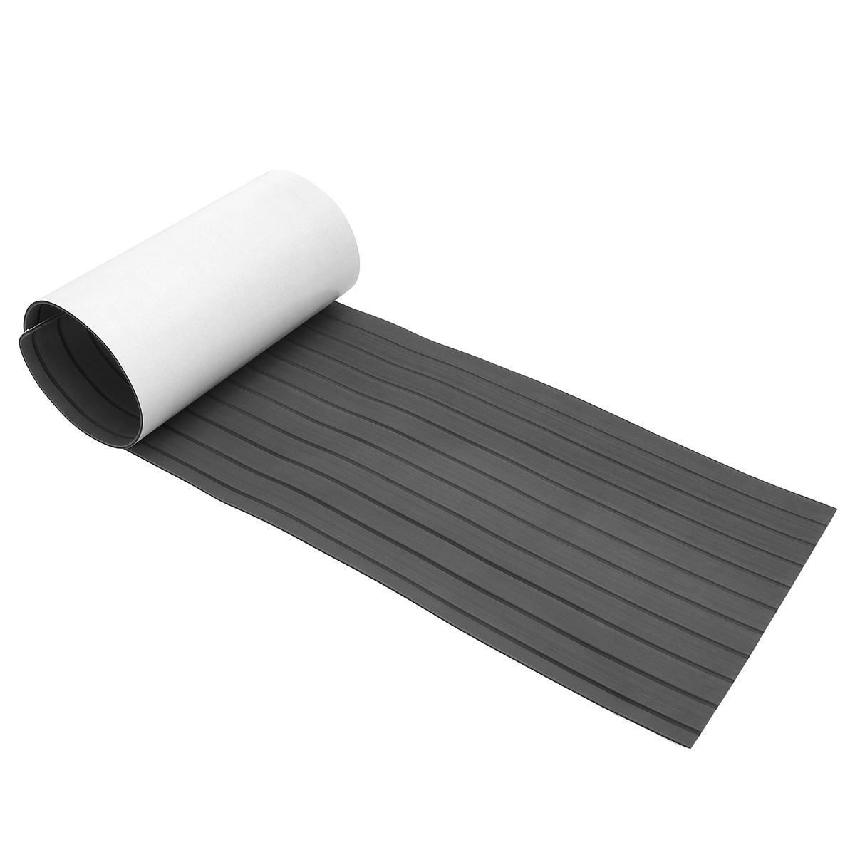 

Boat Deck Mat EVA Foam Faux Teak Decking Sheet Yacht Flooring Anti Skid Mat Self Adhesive Vehicle Pad 2400x450x6MM темно-сірий