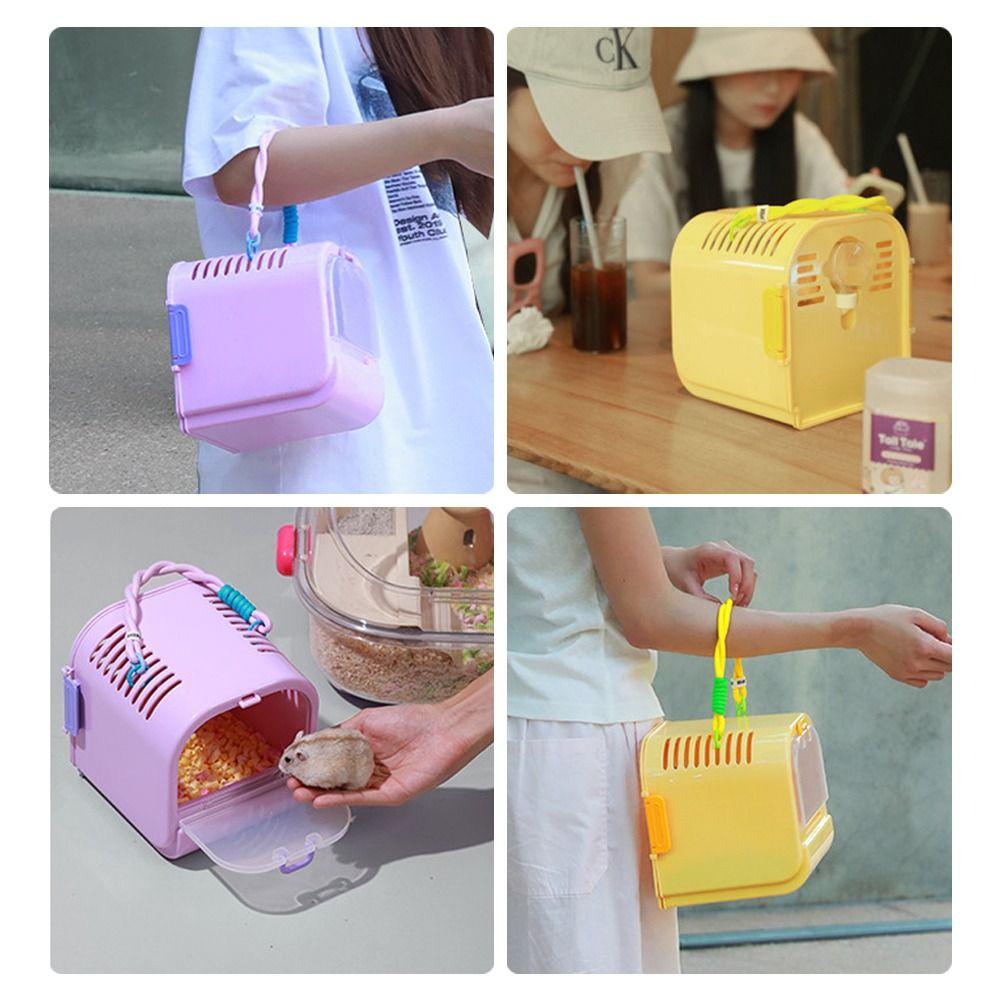 Velký prostor Křeček Přepravka Klec Prodyšná Malé zvíře Větraná Klec Křeček Přepravní pouzdro Křeček