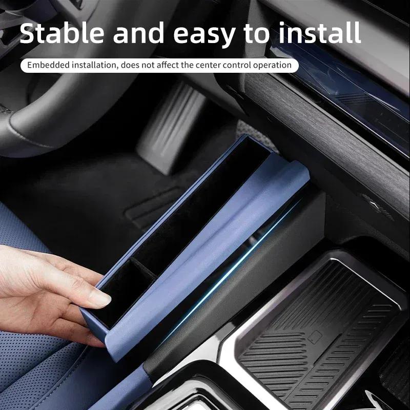 -Center Console Car Seat Side Organizer For BMW 5 Series G60 2024 Central Storage Box For Keys Phone Holder Organizer Accessorie