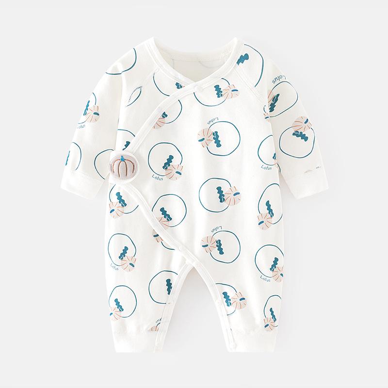 Хлопковый боди на липучках для новорожденного: Безкосточковый гаремный ромпер для осени/зимы 59cm
