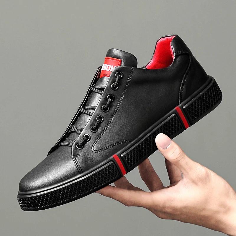 Men Genuine Leather Shoes Men Flats Fashion Men's Casual Shoes Outdoor Summer Hole Brand Man Soft Comfortable Lace Up Shoes L5