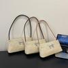 Large Capacity New Casual Temperament Underarm Simple Fashion Solid Color Bow Summer 2025 Straw Woven Shoulder Bag Bag
