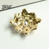 Coat Brooch Accessory Dazzling High-Saturation Imitation Gemstones Faux Pearls Inlaid