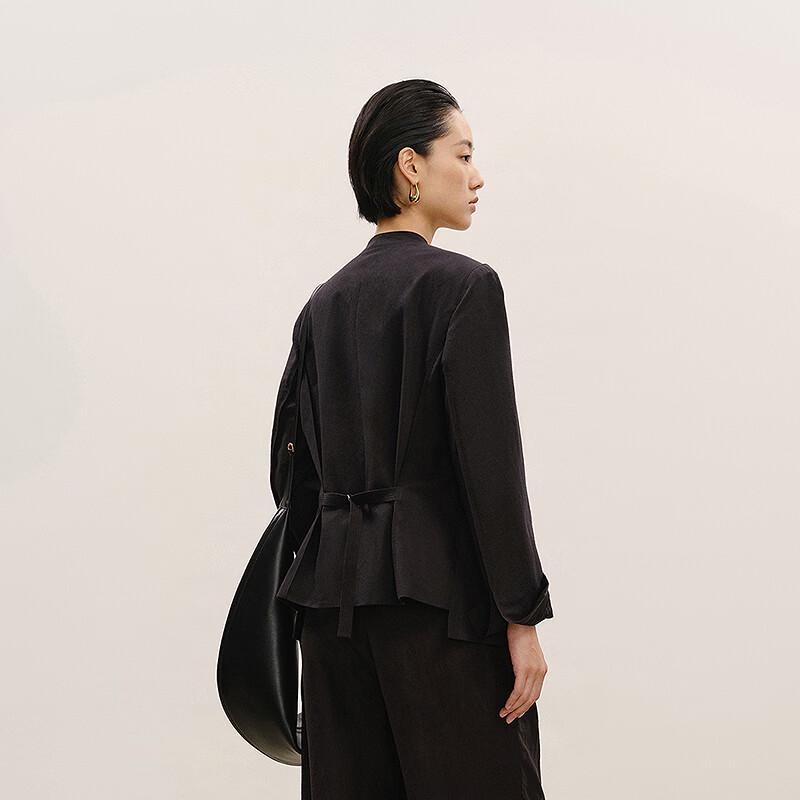 LESS 2026 Spring Collection Collarless Long-Sleeve Blazer