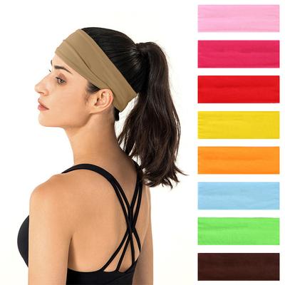 1 Stück Damen Herren Einfarbig Laufen Schweißabsorbierendes Stirnband Fitness Laufen Yoga Bandanas Tägliches Make-up Kopfbedeckung Haarbänder Haaraccessoires