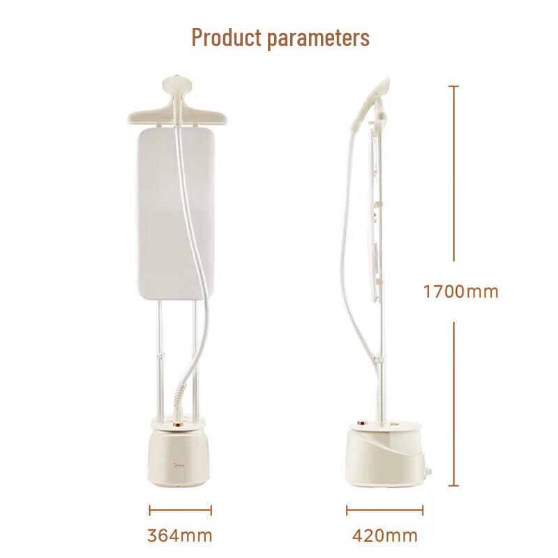 Midea Upgraded Garment Steamer with Large Ironing Panel CN plug (adapter included)