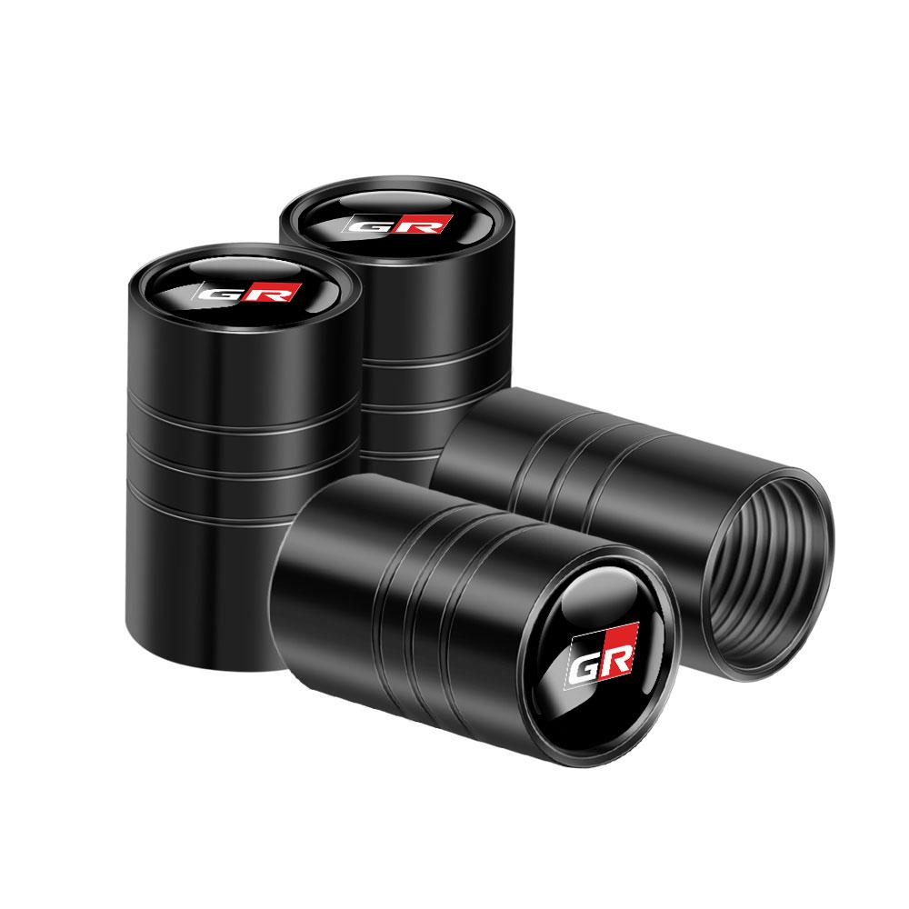 3D Car Tire Valve Stem Caps Car Wheel Tyre Air Valve Dust Caps For Toyota Chr Rav4 Yaris Camry Highlander Auris Prius TRD Land