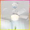 E27 Socket Fan Lamp Living Room Bedroom Dimmable RGB lighting Ceiling Fan Three Wind Speed Electric Ceiling Fan Light