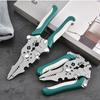 1Pcs Wire Stripper Foldable Cable Cutter Stripper Pliers Multi-Function Electrician Hand Tool For Wires Cutting Crimping