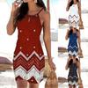 Women's Strappy Floral Print Mini Dress For Summer Stylish Beach Getaways