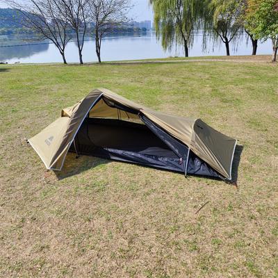Tienda de campaña para mochileros para una persona, ultraligera, con postes de aluminio, resistente a tormentas, ideal para las cuatro estaciones. Tienda de campaña individual.