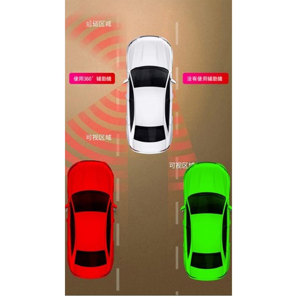 Car Left Driver Convex Mirror Blind Spot Adjustable Angle for Front Rear Wheel