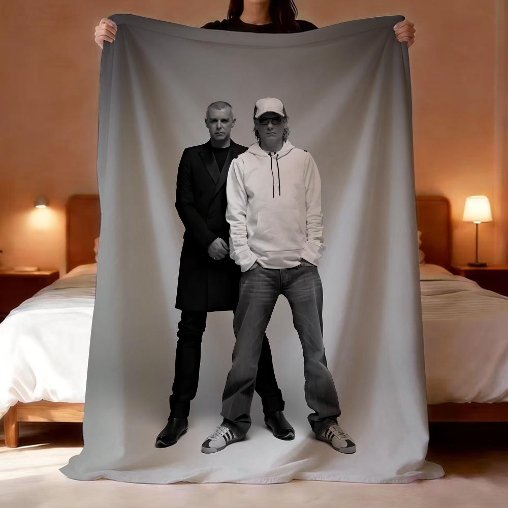 Band Pet Shop Boys Throw Lightweight 240g Flannel Blanket Soft Skin-friendly for Summer Cooling 75X95CM