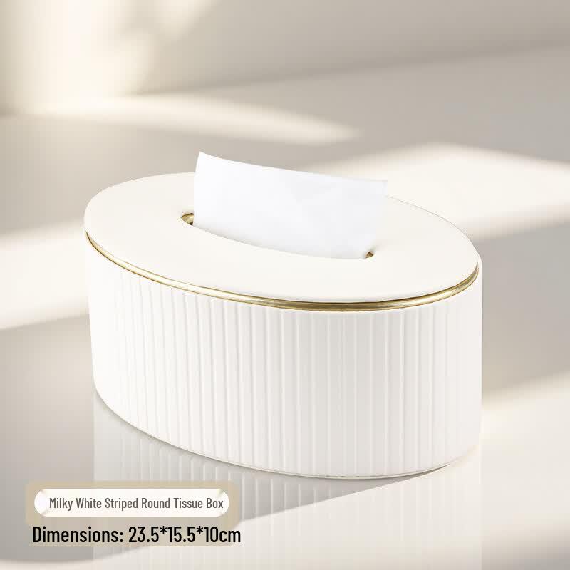 Yuduo HC Round Striped Golden Edge Tissue Box