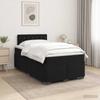 Box Spring Bed with Mattress Black 120 x 190 cm Velvet