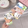 Character Bubu And Dudu For IPhone 14 13 12 Mini 11 Pro XS Max X XR 14 Plus Tempered Glass Cover