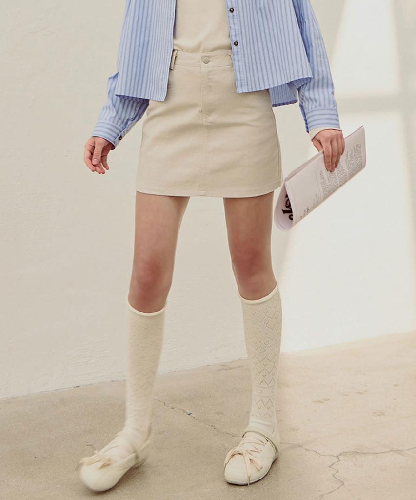 Slow Lolly Daily Short Denim Skirt_3 Colors
