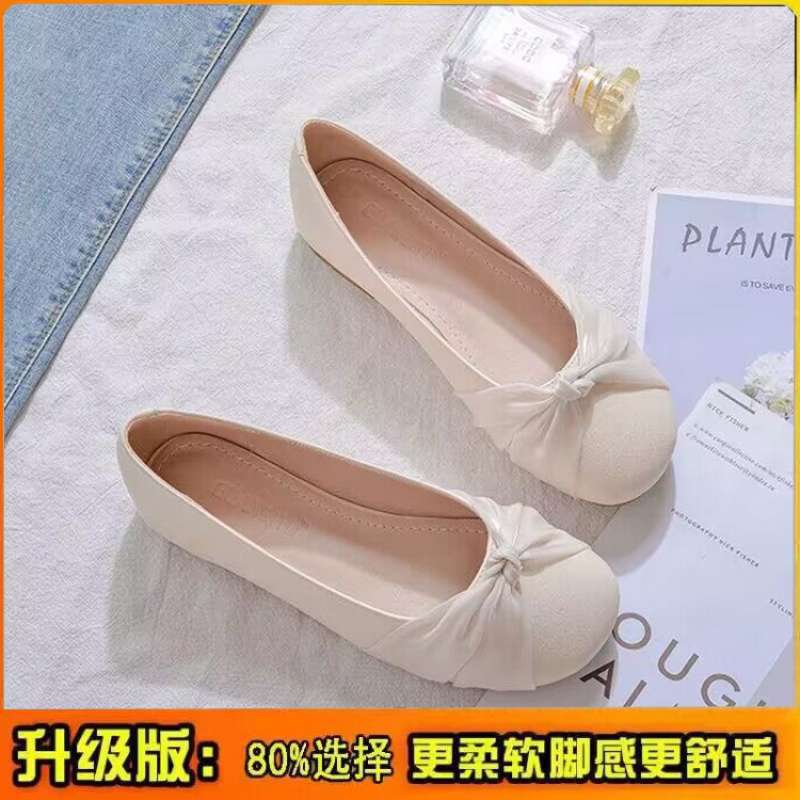 Nuovi scarpe basse da donna primaverili in pizzo versione coreana a punta bassa a calzare singolo scarpe Mary Jane a lato morbido tipo fata scarpe da ballo Doudou