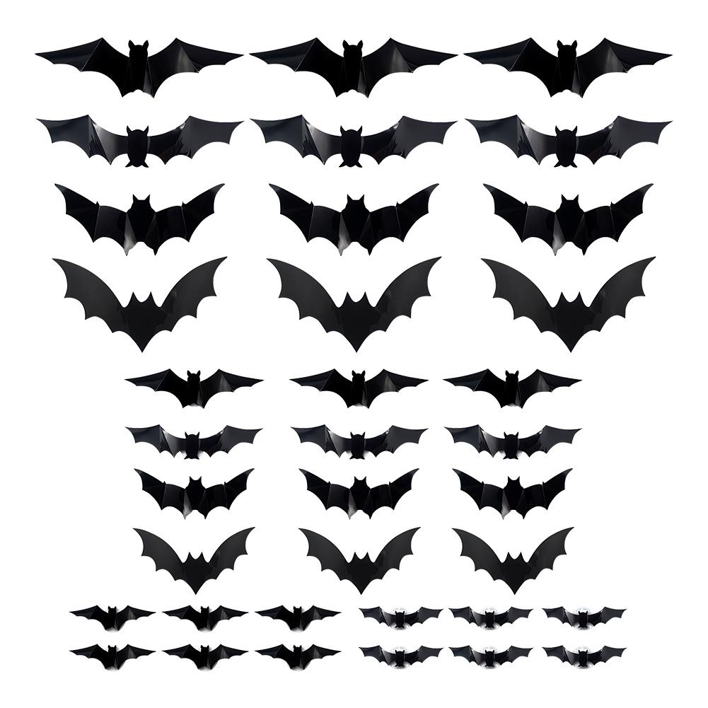 48 PCs Halloween Bats Wall Decor Glow In The Dark Bats Decorations Wall Stickers for Halloween Party Bedroom Window Decorations