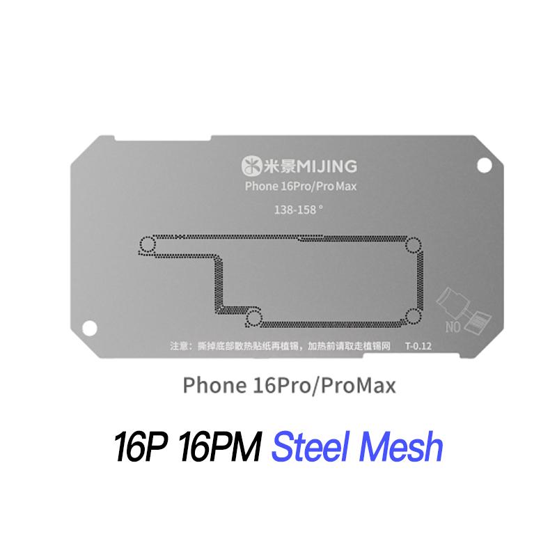 Mijing Z20 Pro Reballing Stencil Fixture Kits for iPhone X-17 Pro Max Motherboard Middle Frame Planting Tin Platform Hand Tools