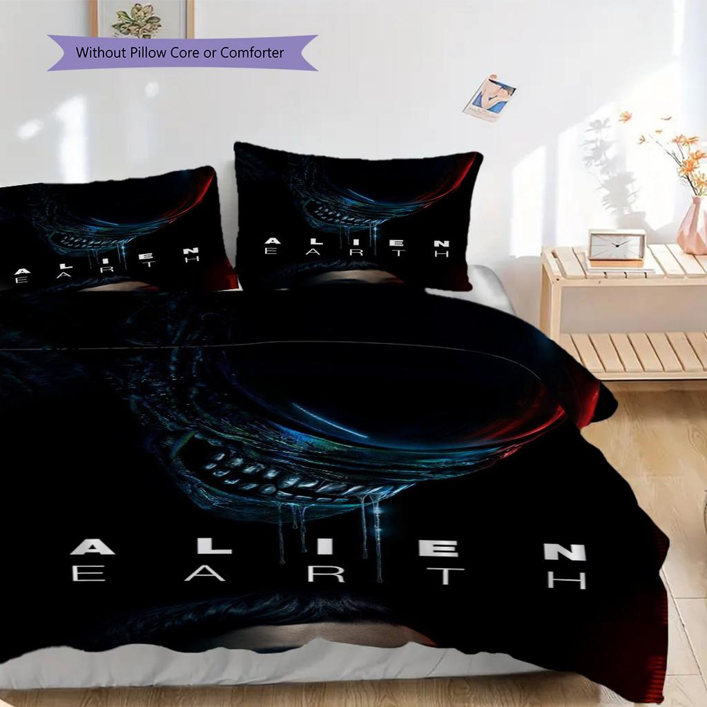 Alien Earth Unknown Threepiece Set 1 Duvet Cover 2 Pillowcase Without Core Soft And Comfortable Christmas Birthday Gift Bedding Set