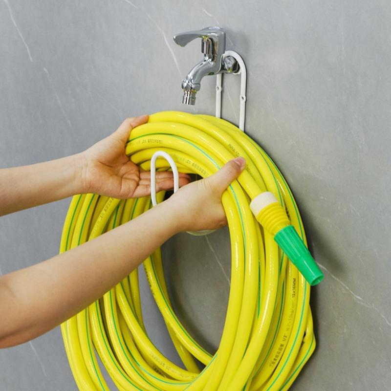 Garden Hose Holder Stainless Steel Water Hose Organizer Wall or Faucet Mount Includes Screws Anchors Rustproof Hose Storage Hanger for Yard