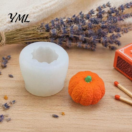 Decorative Molds for Cakes 3D Halloween Pumpkin Silicone Mold, Fondant Cake Chocolate Candy Jelly Making Reusable Non Stick Flexible Baking