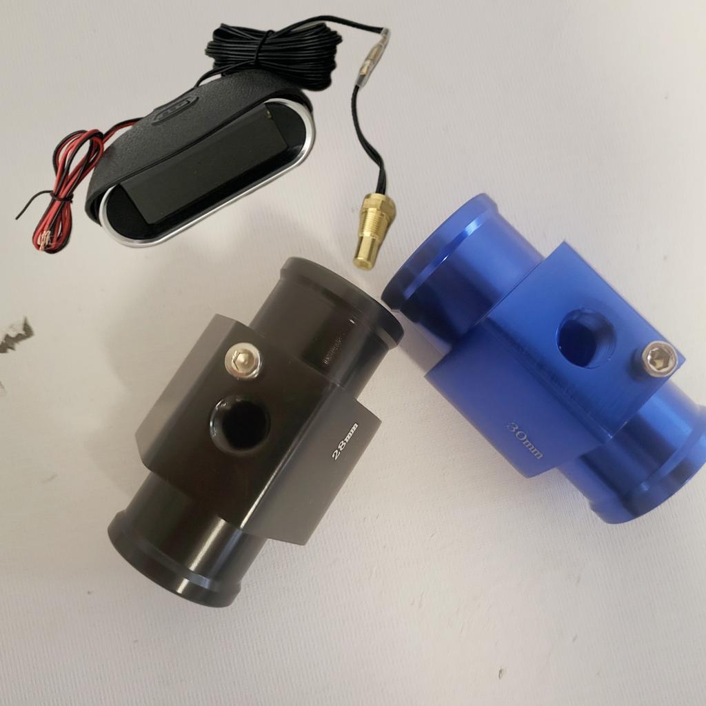 Automobile Temperature Voltage 2-in-1 Digital Temperature Sensor Table 1/8NPT Water Temperature Gauge Temperature Sensor 12/24V