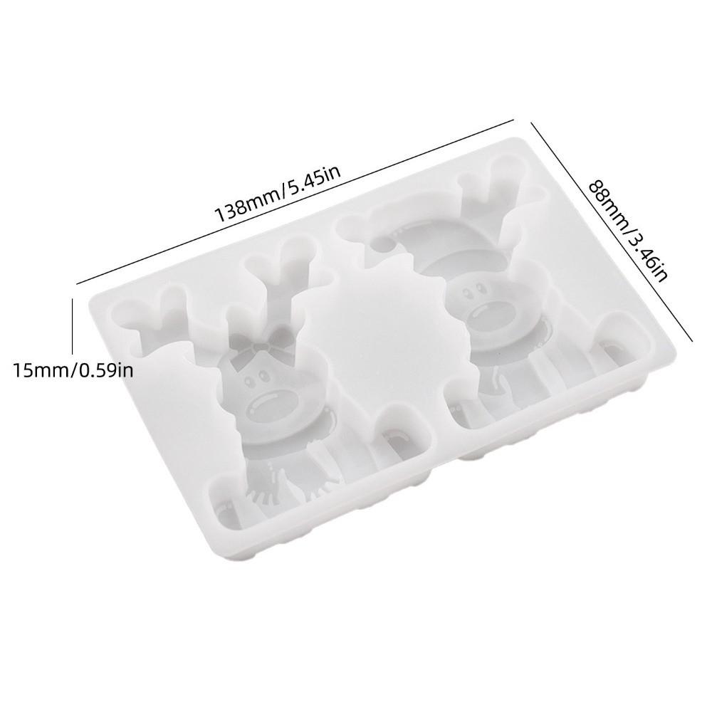 New 3D Reindeer Silicone Mold Sitting Position Handmade Craft Christmas Ornament Mold Cute DIY Craft Mold Holiday Party