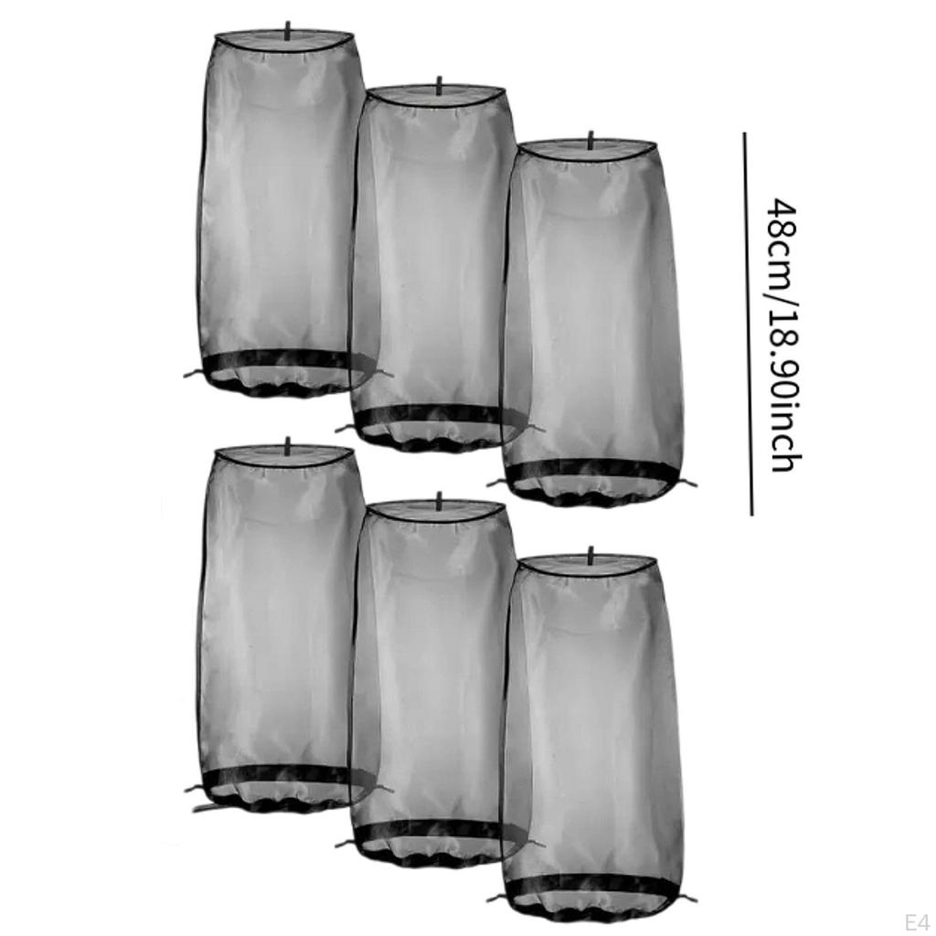 6 Pack Wig Cover Bags for Hair Extensions, Travel And Home Storage