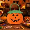 Soft Pumpkin Candy Bag Roomy Halloween Tote Child-Safe for Children