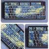1 Set Starry Moon Colored Keyboard Key Caps Set 108 Keys Waterproof PBT Keyboard Caps Replacement No Fingerprints Computer