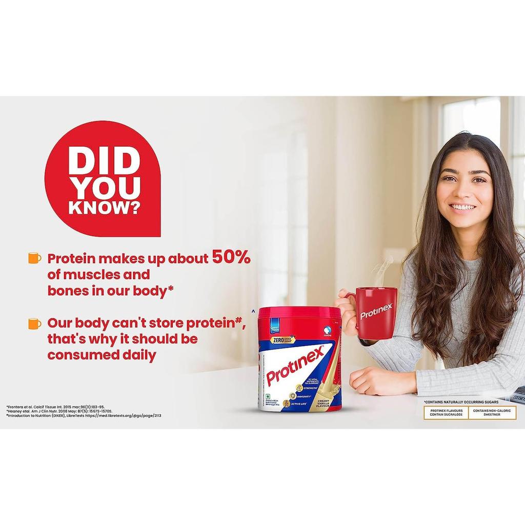 Protinex Creamy Vanilla Protein Drink Mix For Adults 400 Gm Jar Pack Of 2 With 25 Vital Nutrients For Strength Immunity And Active Lifestyle