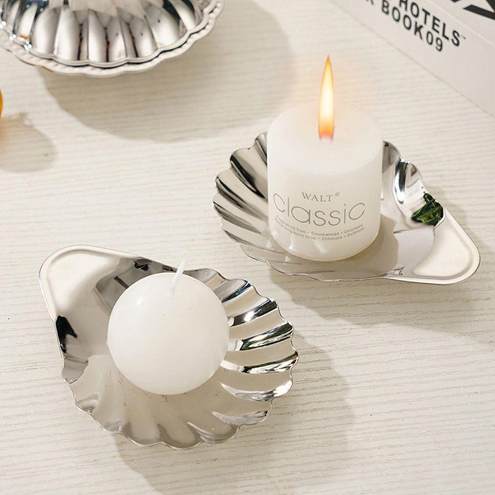 Shell Shape Fruit Snack Dish 304 Stainless Steel Snack Disc Creative Dessert Plate  Home