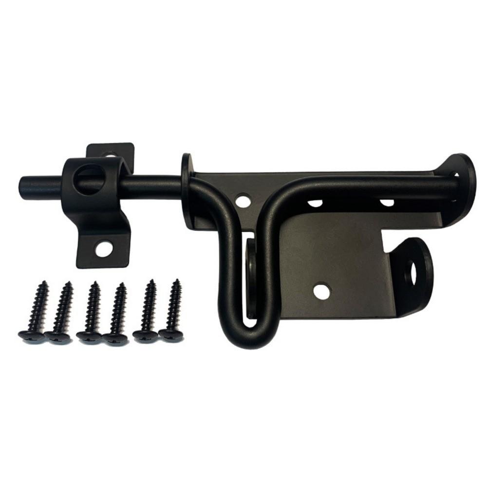 

Heavy Duty Door Slide Bolt Lock Black Rust-resistant Garden Gate Guardrail Fence Lock Solid Construction Reinforced