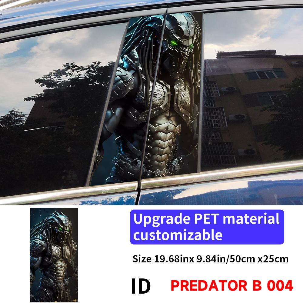 Predator Car Stickers Car B-pillar Decal Waterproof Stickers Auto Center Pillar Sticker Cover Scratches Vehicle Decor Accessorie