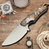 D2 Outdoor Knife One-piece Steel High Hardness And Sharpness Portable Knife Carbon Fiber Handle Straight Pocket Knife For Men
