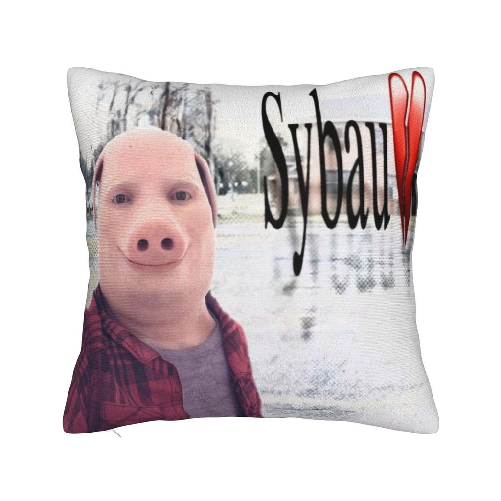 John Pork Dzwoni Śmieszny Meme Nadrukowana Poszewka na Poduszkę Poszewka na Poduszkę Dekoracja Samochodowa Y2K Kwadratowa Wiele Rozmiarów