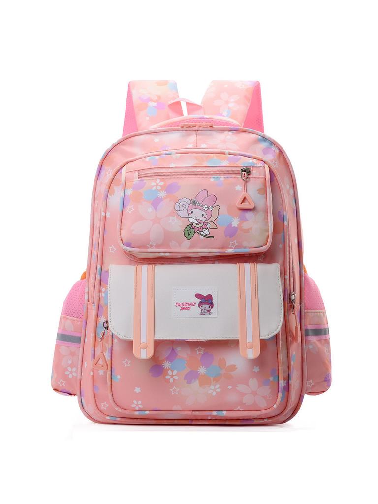 Stylish Cartoon Pattern Large Capacity School Backpack For 3-6 Grade Students