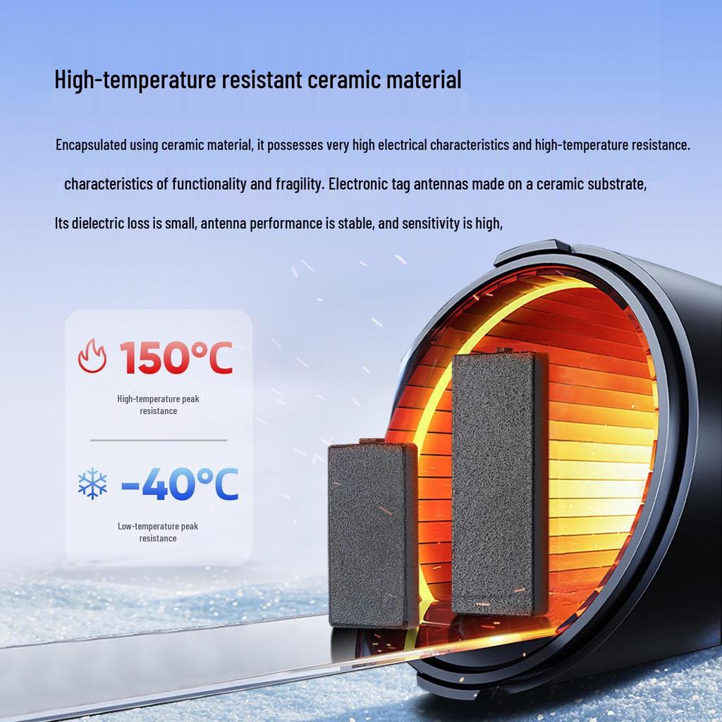 WYUAN High-Temp Resistant UHF RFID Ceramic Tag - Long-Range, Anti-Metal, Compact Size.