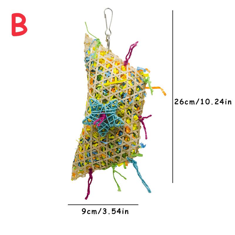 Papageien-Schredderspielzeug, trocken, Anti-Beiß-Papageienkäfig, Futtersuchspielzeug, Kauspielzeug mit Glocke, Papageienspielzeug und Vogelzubehör für Haustierspielzeug