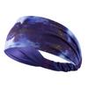 Yoga Workout Head Band Fashionable Tie Dye Sweat Absorption Wide Headband for Fitness Running Cycling Blue