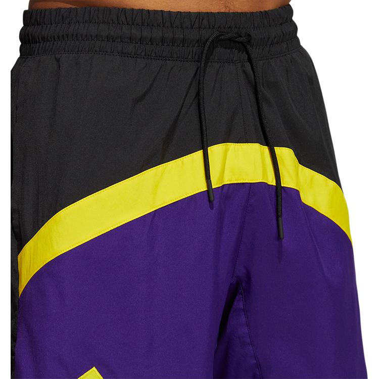 adidas Basketball Shorts Men's Collegiate Purple Moderate Straight Fit Pants HK9465