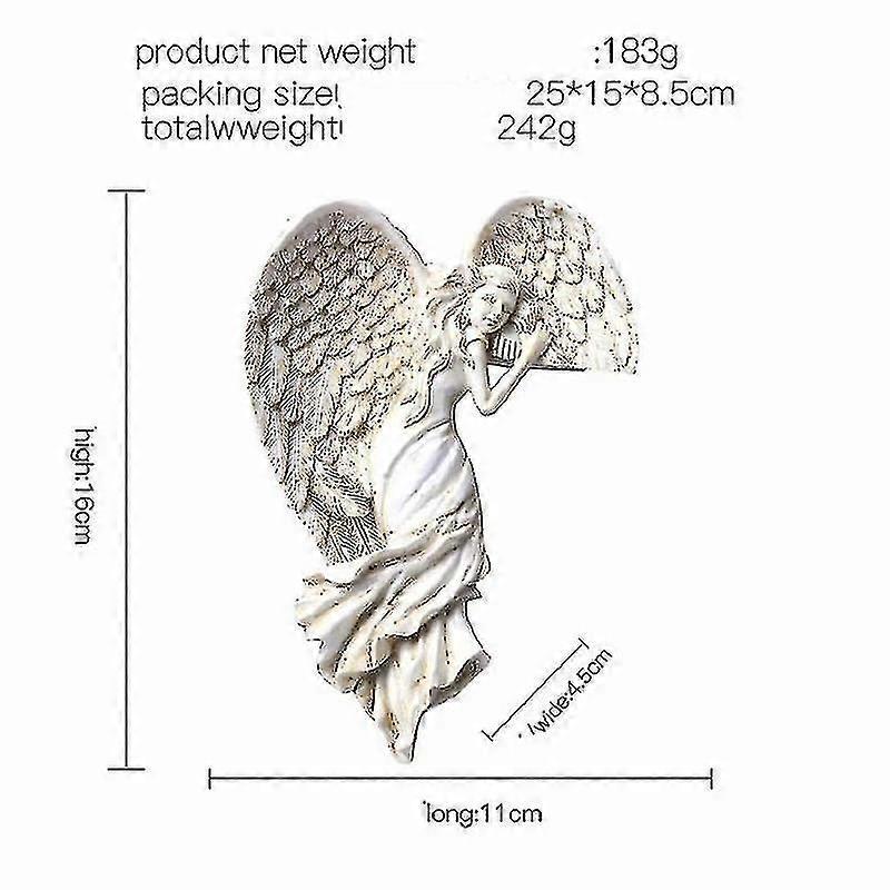 Nordic Redemption Angel Door Frame Decoration Awakening Wings Wall Hanging Resin Pendant Decor Figure Sculpture Ornament - Pjun