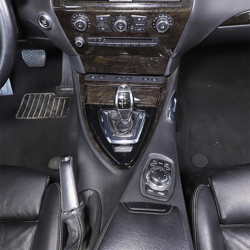 Für BMW 6er Reihe E63 E64 2007-2009 ABS Kohlefaser Auto Mittelkonsole Schalthebel Panel Dekorativer Rahmen Aufkleber Auto Zubehör