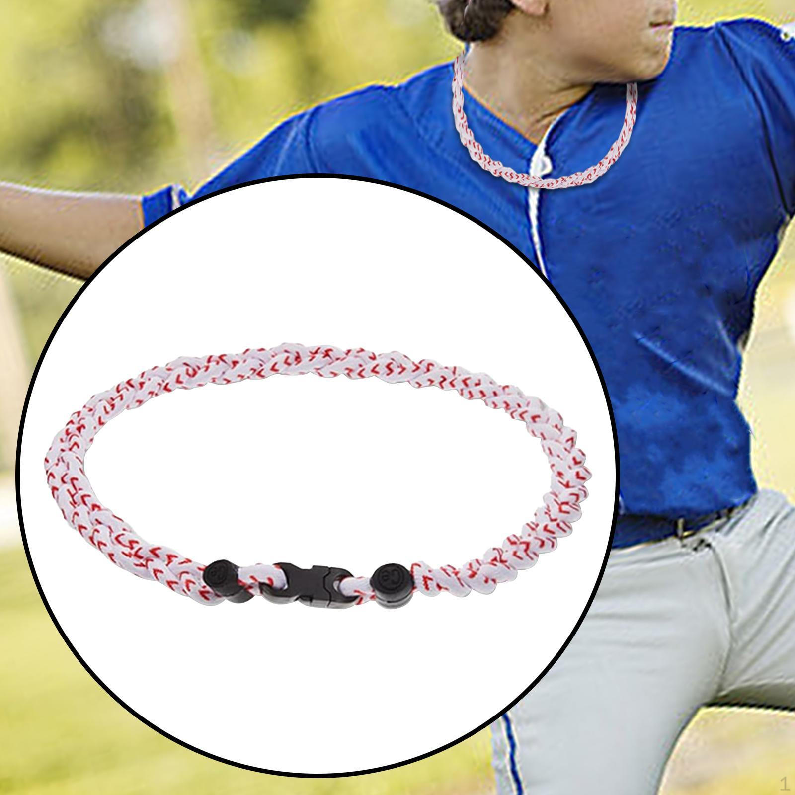 

Бейсбольное ожерелье, подарочный декор, модные повседневные спортсмены, спортивные веревочные украшения для мальчиков White