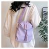 2024 New Women's Chest Bag Summer Small Fresh Casual Nylon Canvas Bag Street Fashion Cute Girl Minimal Crossbody Bag White Green Purple Black