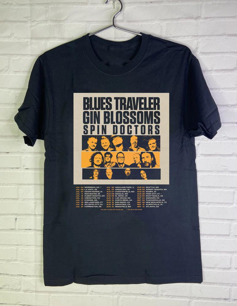 Blue Traveler Gin Blossoms Spin Doctors On Tour 2025 Full Size S-5XL OM9 Unisex T-Shirt S