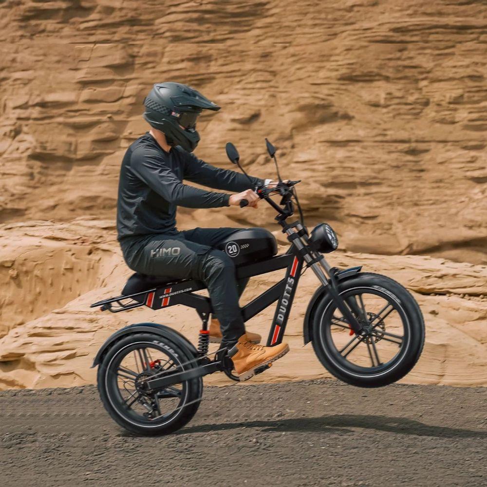 Elektrofahrrad Duotts F20, 750W Motor, 52V 27AH Akku, Höchstgeschwindigkeit 40 km/h, Reichweite 140 km, 20x4.0 Zoll Reifen
